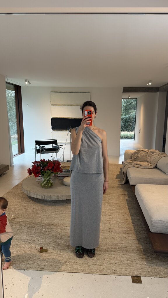 RE/BORN Una Top - Gray Melange