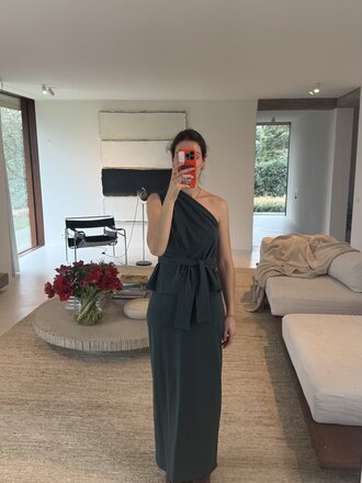 RE/BORN Una Top - Forest Green