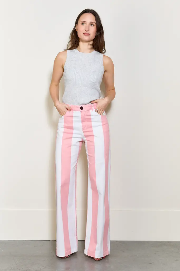 COCO Y MARIA Camille Pants - Pink Stripe