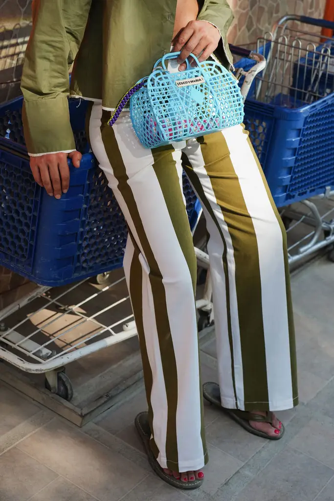 COCO Y MARIA Camille Pants - Khaki Stripe