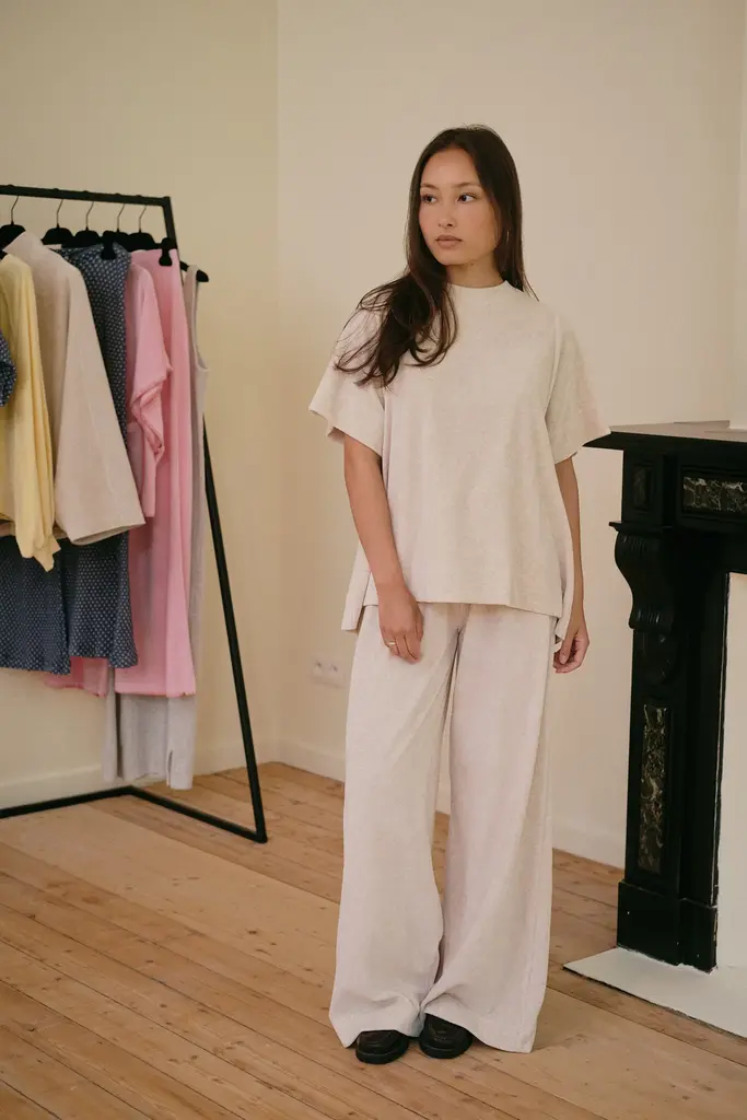 Love Sundaily Valma T-shirt - Beige Melange