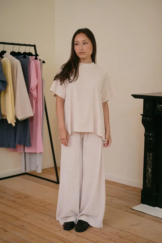 Love Sundaily Valma T-shirt - Beige Melange