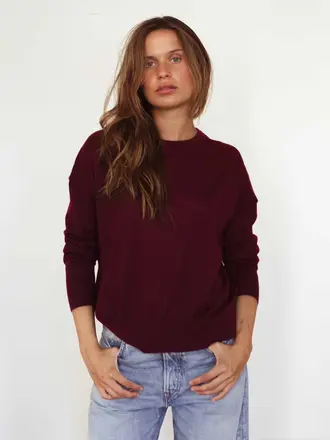 Raff Collective Rosette Knit - Burgundy