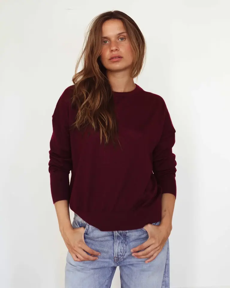 Raff Collective Rosette Knit - Burgundy