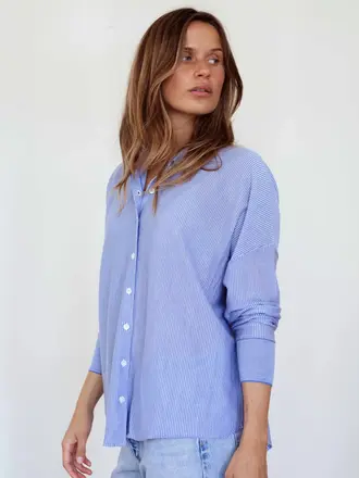 Raff Collective Do Stripe Knit - Ciel/White