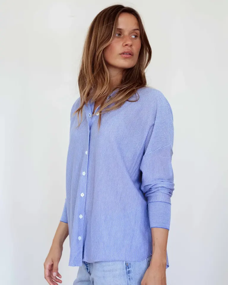 Raff Collective Do Stripe Knit - Ciel/White