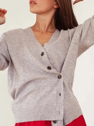 Raff Collective Twist Cardigan - Grey