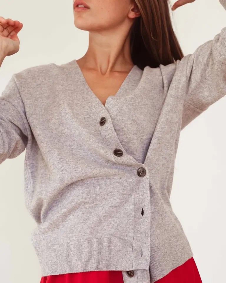 Raff Collective Twist Cardigan - Grey