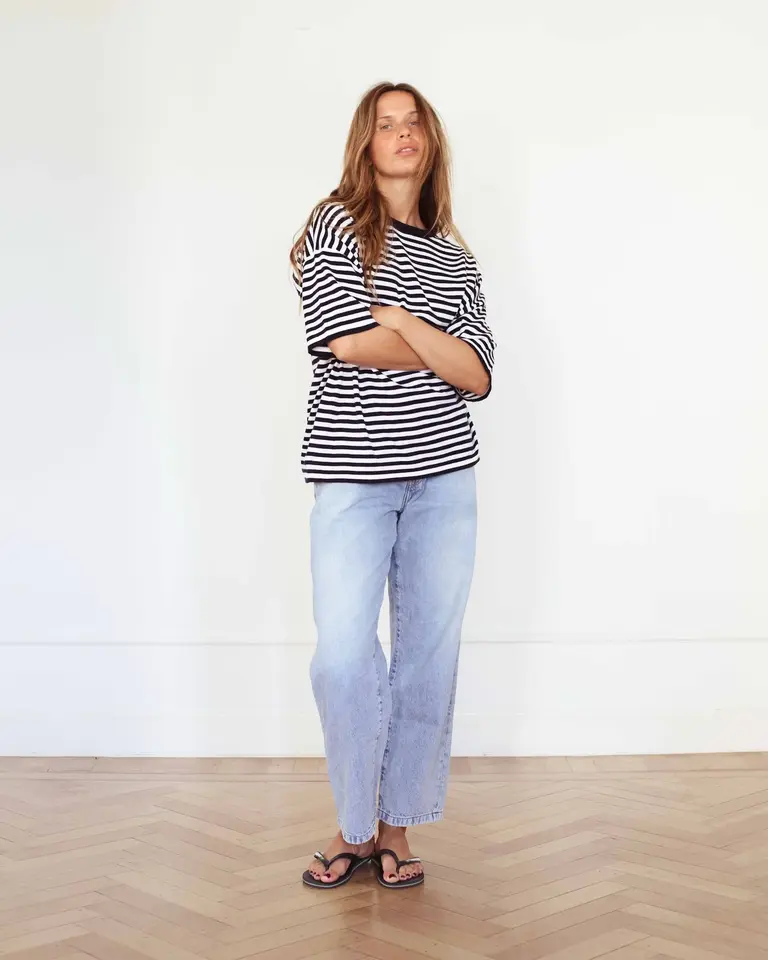 Raff Collective Striped T-shirt - Navy/White