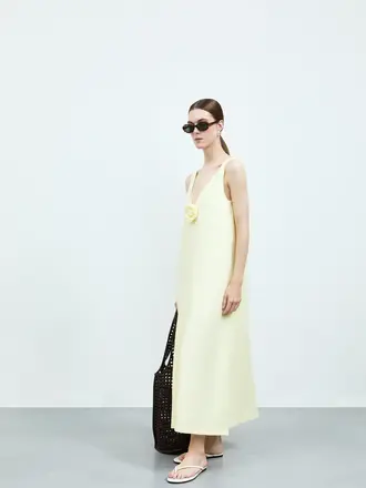 Rhune Aurelia Dress - Yellow Linen