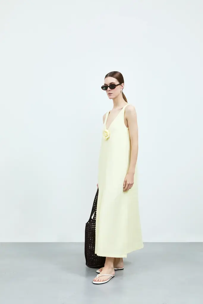 Rhune Aurelia Dress - Yellow Linen