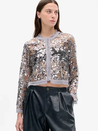Baum und Pferdgarten Bethina Top - Grey Sequins