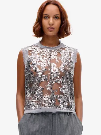 Baum und Pferdgarten Manira Top - Grey Sequins