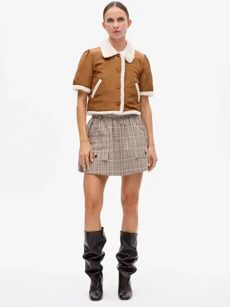 Baum und Pferdgarten Samaya Skirt - Brown Mini Check
