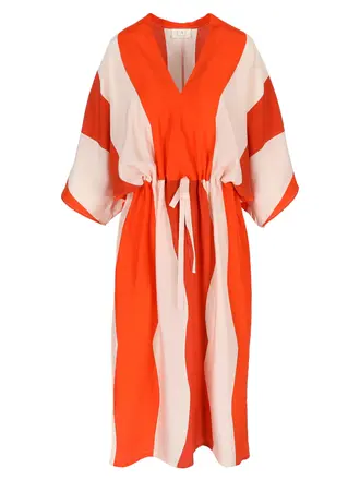 Rae Molly Long Dress - Orange Print