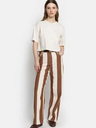Âme Antwerp Mimi Pants - White/Camel