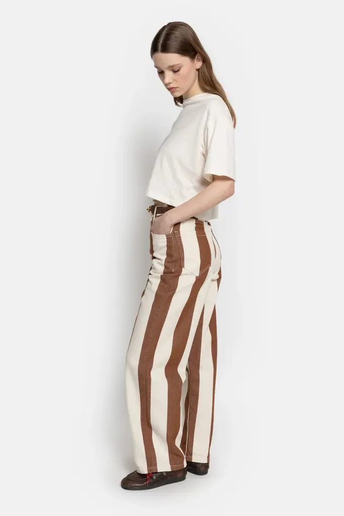 Âme Antwerp Mimi Pants - White/Camel