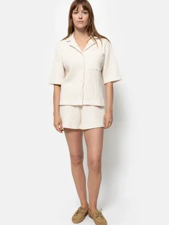 Âme Antwerp Nash Jacquard Shorts - Ecru