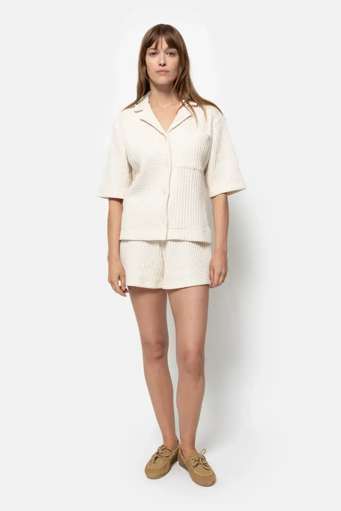 Âme Antwerp Nash Jacquard Shorts - Ecru