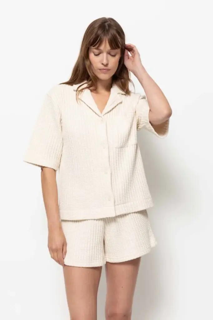 Âme Antwerp Nash Jacquard Shorts - Ecru