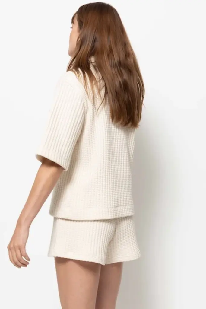 Âme Antwerp Nash Jacquard Shorts - Ecru