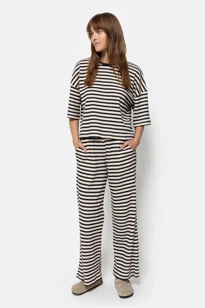 Âme Antwerp Klaxon T-shirt - Blue/Ecru