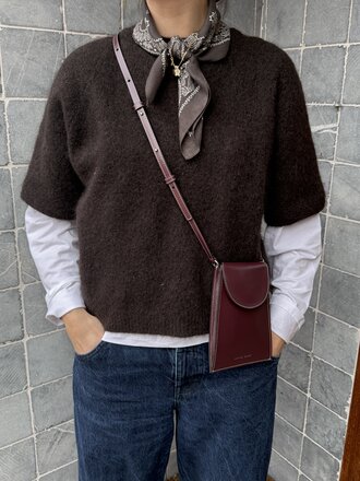 Zarina Rouge Billie Phone Pouch - Nutella Patent