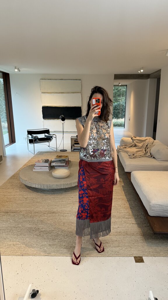 AVDW Mixed Fringe Pareo - Red