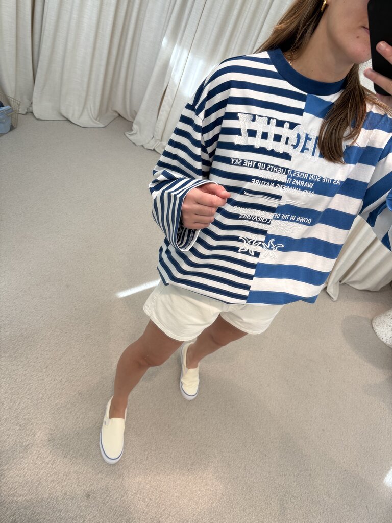 Stieglitz Tacito skate tee wide sleeves - Blue