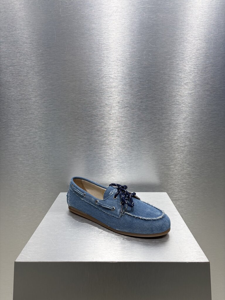 Posa Boat Loafer Brushed Denim - Light Blue