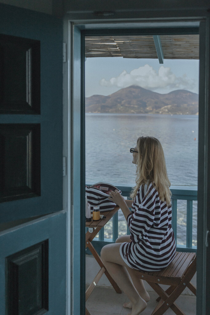 Cou Cou Collection Margarita Tee Terry - Aubergine Stripe