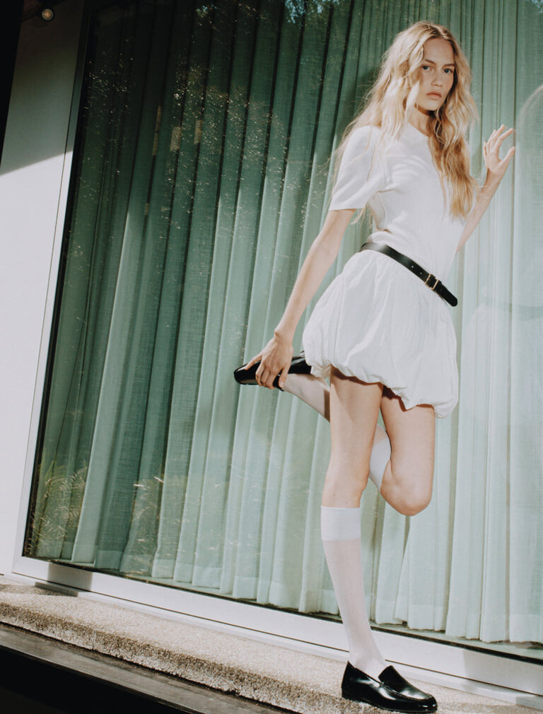 Rae Bubble Skirt - White