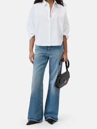 Closed Gathered Shirt - White