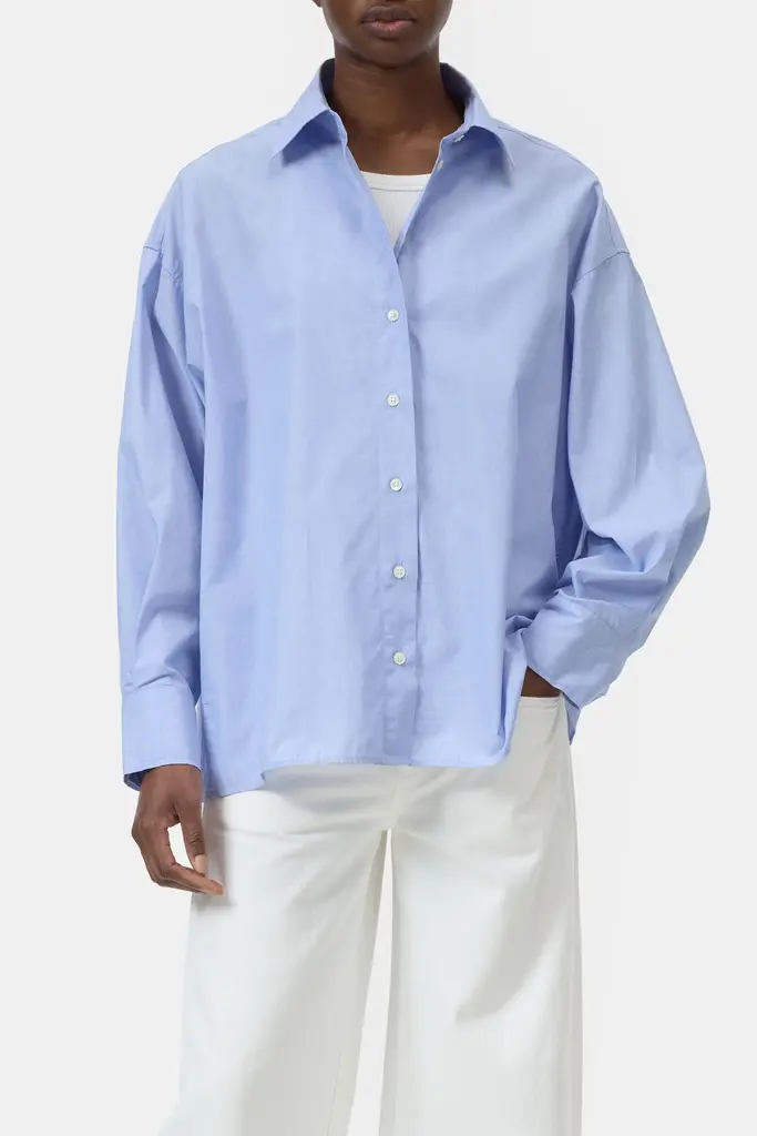 Closed Cape Shirt - Light Blue