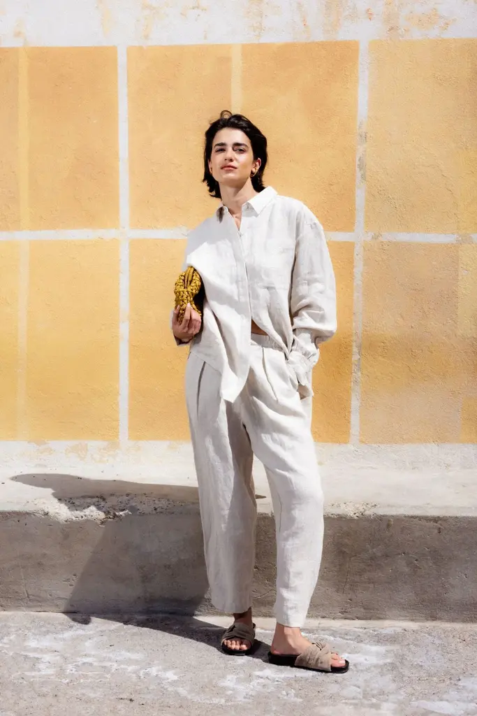 Âme Antwerp Miles Linen Pants - Beige