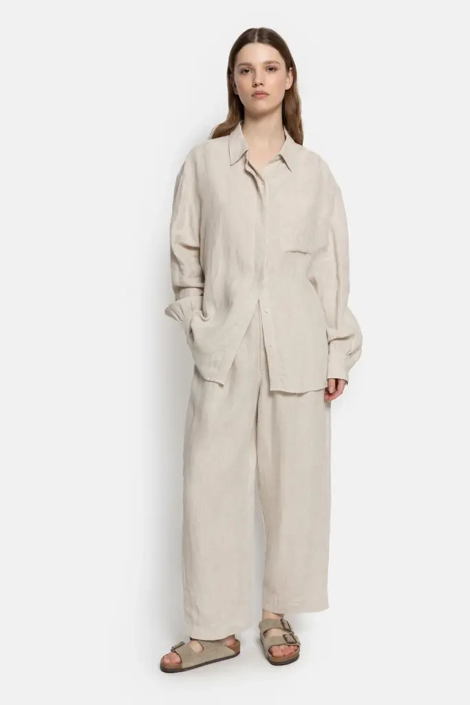 Âme Antwerp Miles Linen Pants - Beige