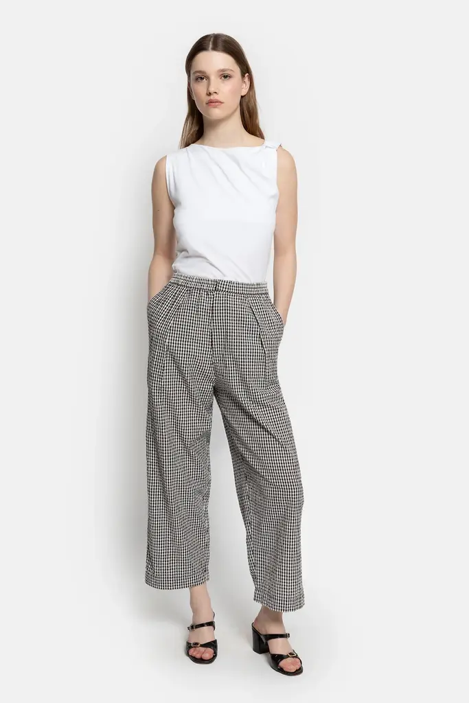 Âme Antwerp Miles Pants - Black & White Check
