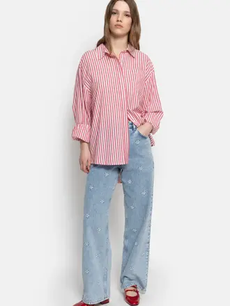 Âme Antwerp Madeline Shirt - White/Red Stripes