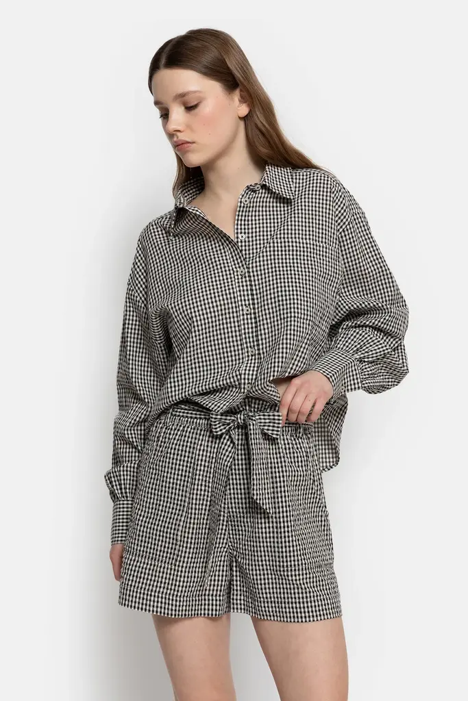 Âme Antwerp Karlotta Shirt - Black/White Checks