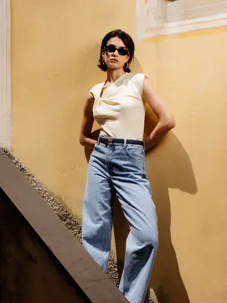 Âme Antwerp Mimi Embroidered Pants - Blue