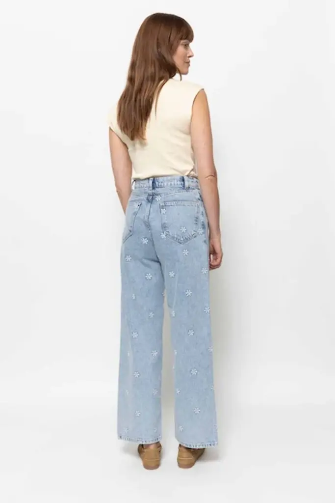 Âme Antwerp Mimi Embroidered Pants - Blue