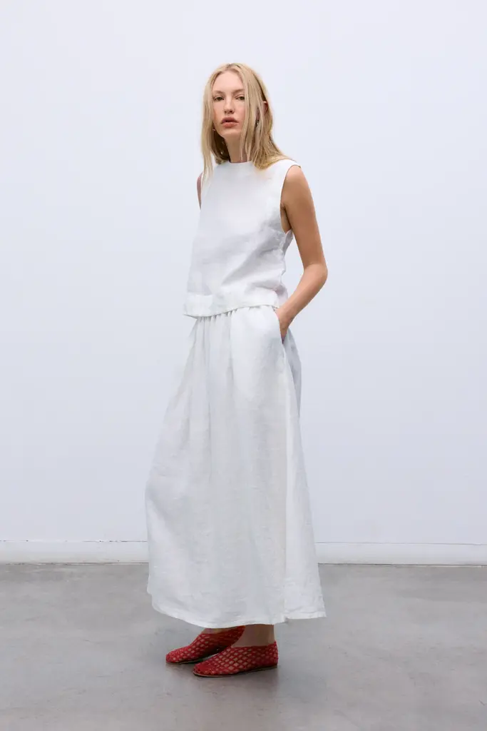 The New Society Melissa Skirt - Pure Cloud