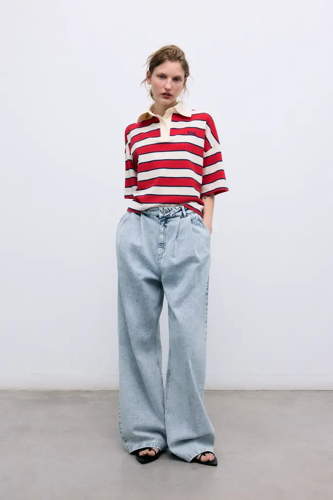 The New Society TNS Pleat Pants - Bleach Denim