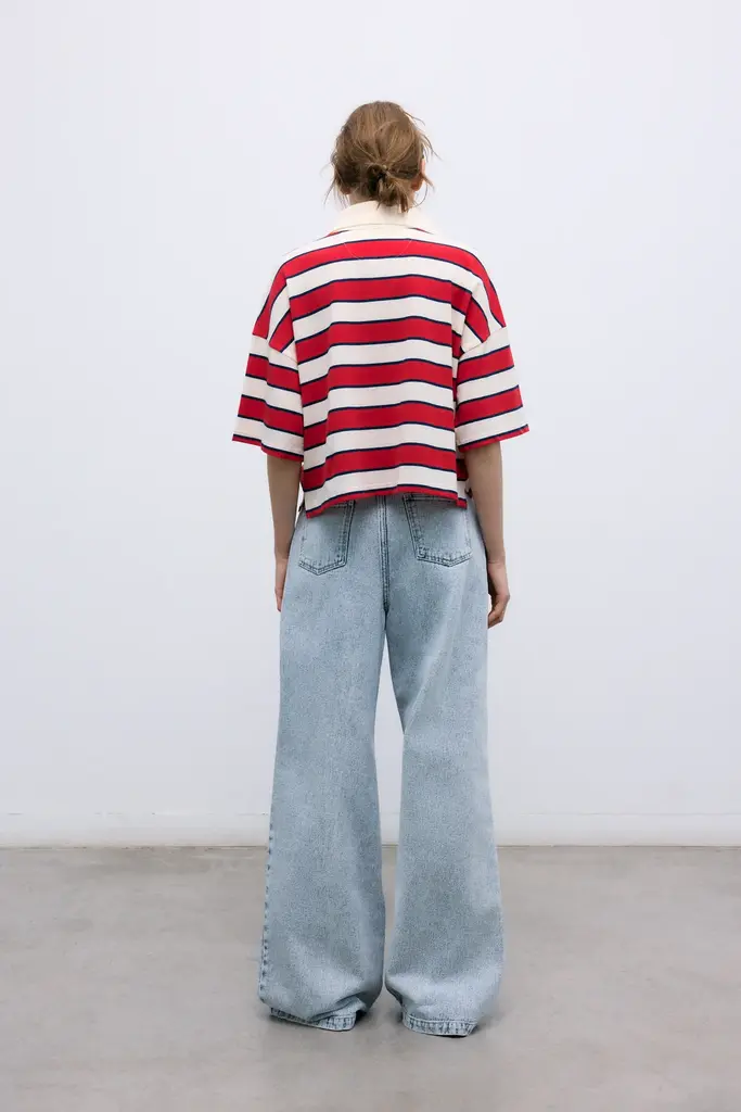 The New Society TNS Pleat Pants - Bleach Denim