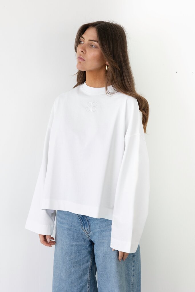 Cou Cou Collection Mimosa Tee Long Sleeves - White