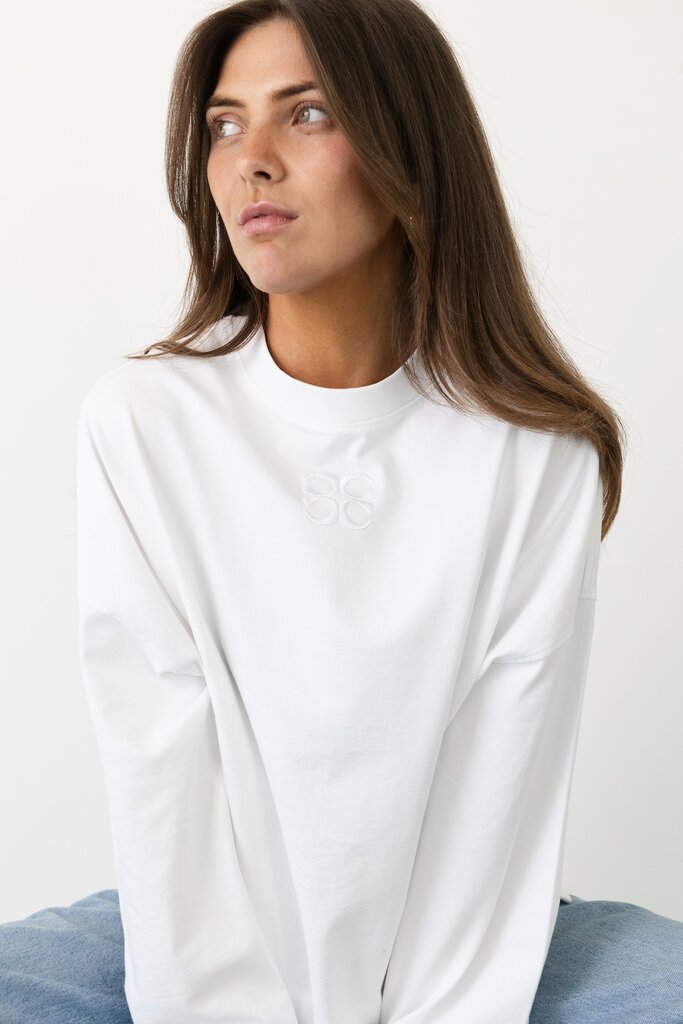 Cou Cou Collection Mimosa Tee Long Sleeves - White