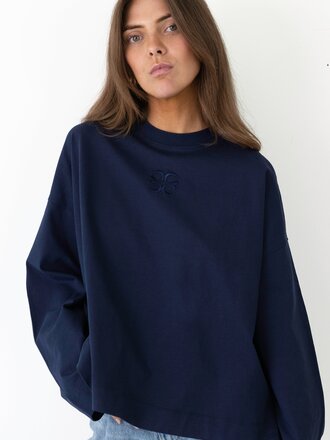 Cou Cou Collection Mimosa Tee Long Sleeves - Navy