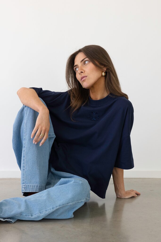 Cou Cou Collection Mimosa Tee Short Sleeves - Navy