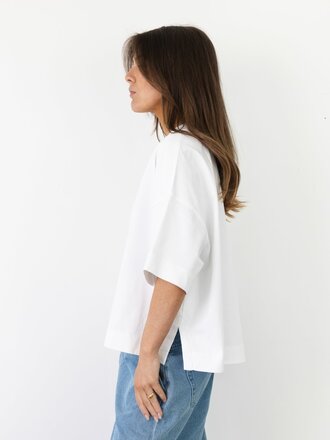 Cou Cou Collection Mimosa Tee Short Sleeves - White