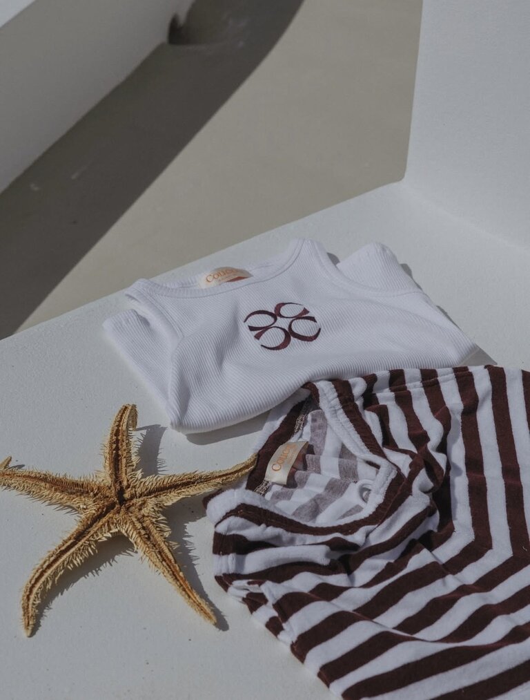 Cou Cou Collection Jackie Shorts Terry - Aubergine Stripe